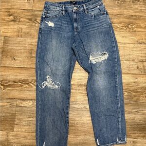 Express Blue Boyfriend Jeans
